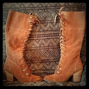 Chocolate brown lace up boot